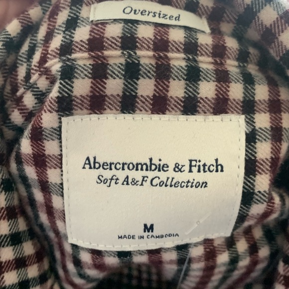 NWT Abercrombie Women’s Oversized Soft AF Flannel - Picture 3 of 5